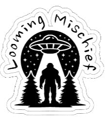 Big Foot Abduction Vinyl Sticker