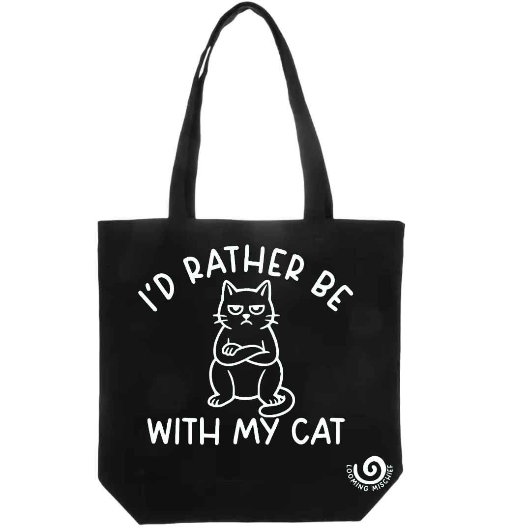 I'd Rather Be - Cat Tote - Looming Mischief
